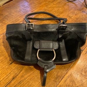 Dolce & Gabbana Miss Perfect black horsehair and leather handbag. Fair condition